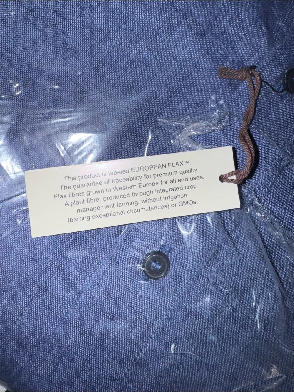 Banana Republic Men's Navy Blue European Flax Linen Button Down Shirt